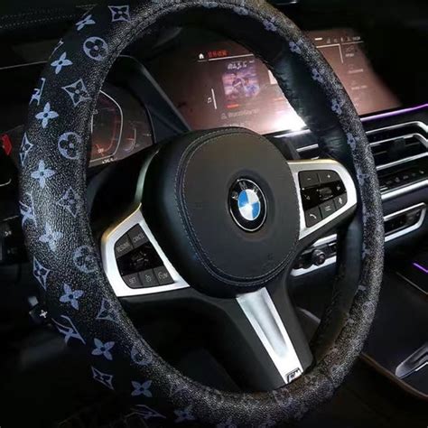 black louis vuitton steering wheel cover|lv steering wheel cover.